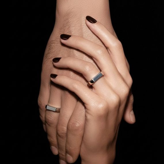 Кольцо под гравировку из серебра 925 пробы, живое фото 4