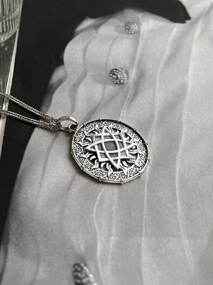 Подвеска «Звезда Руси» из серебра, живое фото 3