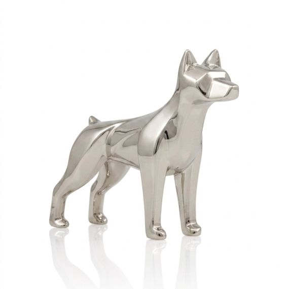 Статуэтка Доберман - фигурка в виде собаки из бронзы с никелевым покрытием, фото 4