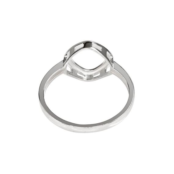 Кольцо Квадрат округлый из серебра 925 пробы, вид 2