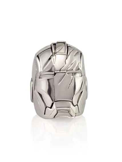 Фото бусины Silver Centurion из серебра на белом фоне, вид анфас.