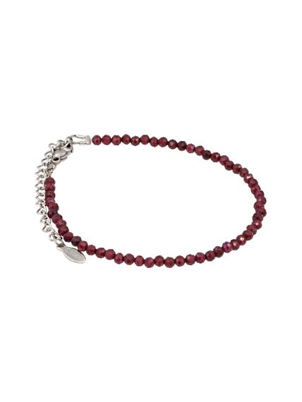 Фото браслет из граната 2022/3_гранат на белом фоне анфас