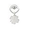 Серьги-пусеты с подвеской Клевер из серебра 925 пробы, фото 2