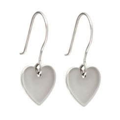 Серьги Сердце из серебра