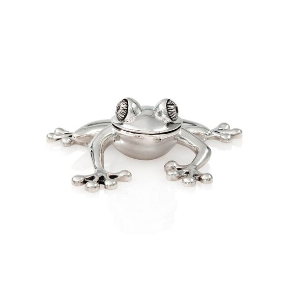 Статуэтка Лягушка - фигурка из серебра 925 пробы, фото 2