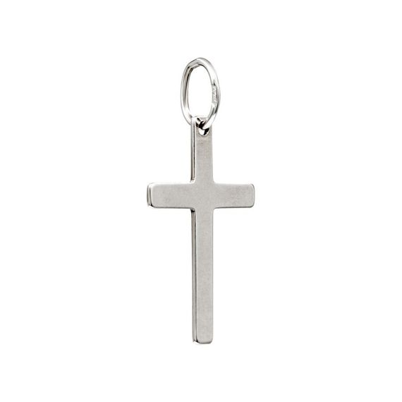 Подвеска Крест католический прямой - кулон из серебра