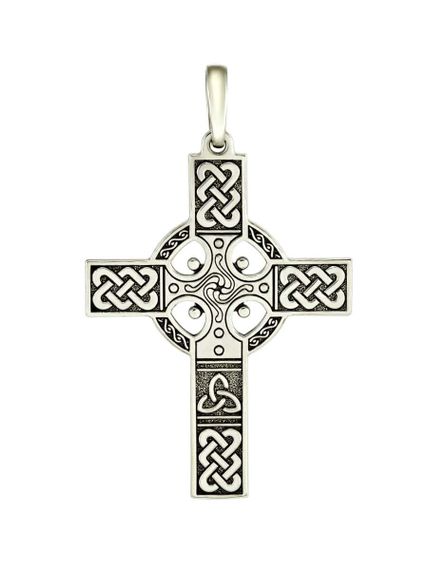 Подвеска Кельтский крест из серебра 925 пробы, фото сзади