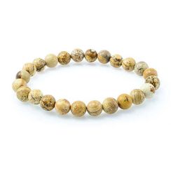 Браслет из камней пейзажной яшмы