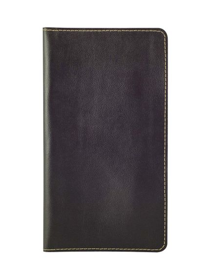 Фото функционального кошелька Классический из темно-коричневой кожи, вид фасад.