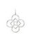 Подвеска Таттва Земли Притхиви из серебра, вид спереди