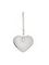Серьги Сердце из серебра, вид сзади