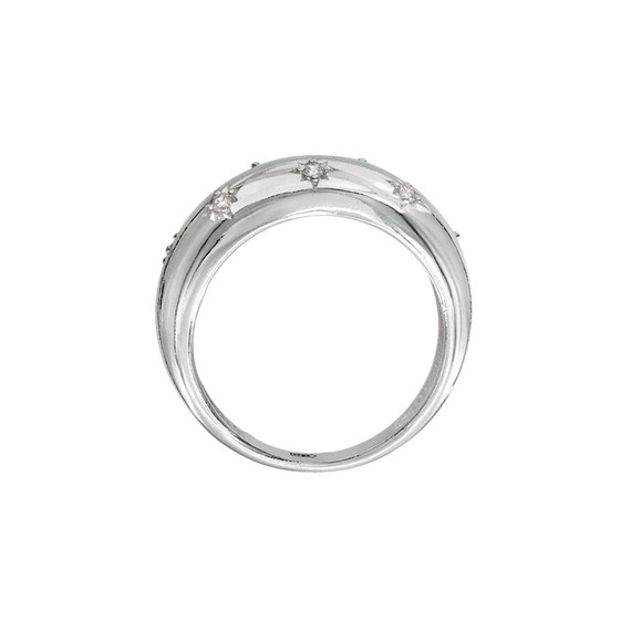 Кольцо Звезды из серебра 925 пробы с фианитами, фото 1