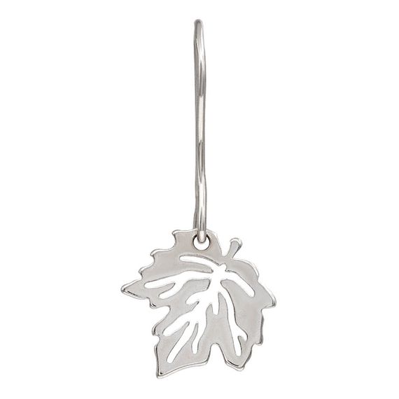 Серьги Лист Кленовый из серебра 925 пробы, вид 2