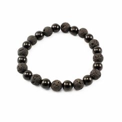 Браслет из кварца и лавы