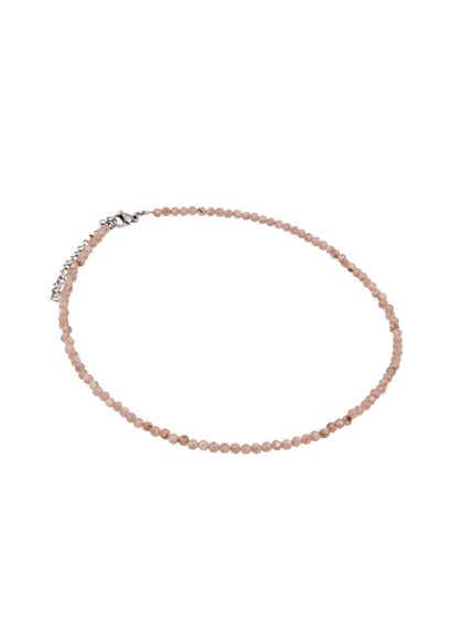 Фото чокер из родохрозита 2165/3_родохрозит на белом фоне вид сбоку