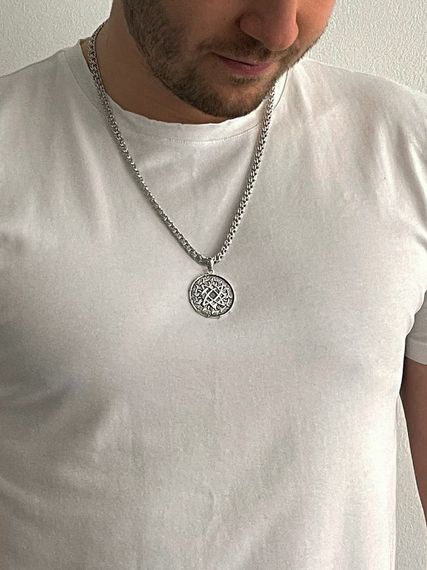 Подвеска «Звезда Руси» из серебра, живое фото 2