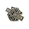 Фото эмблемы Harley Davidson из бронзы вид справа.