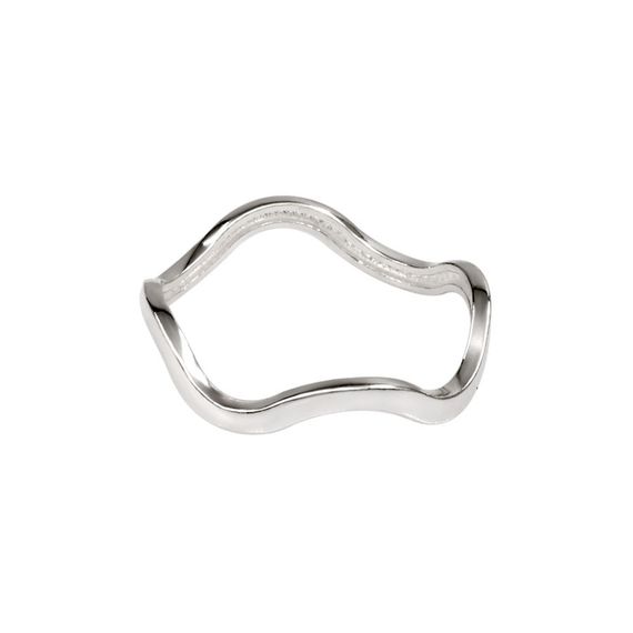 Кольцо Волна из серебра 925 пробы, вид 1