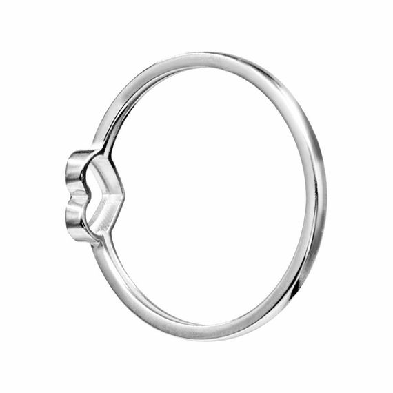 Кольцо с сердечком из серебра 925, вид 4