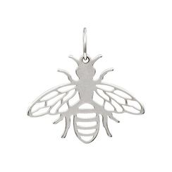 Подвеска Пчела - ювелирный кулон из серебра 925 пробы