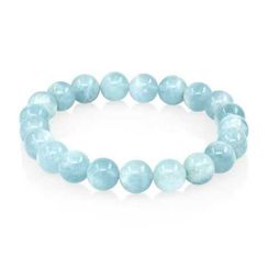 Браслет из бусин аквамарина