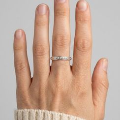 Кольцо Многоточие из серебра 925 пробы