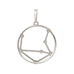 Подвеска на шею Созвездие Весы Знак зодиака серебро с фианитами