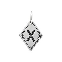 Подвеска Руна Гебо - кулон из серебра 925