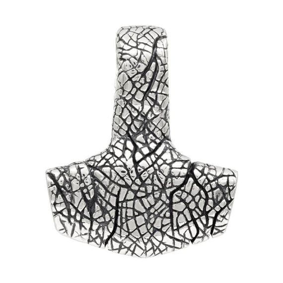 Молот Тора - подвеска из серебра, вид спереди