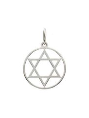 Подвеска Звезда Давида в круге из серебра
