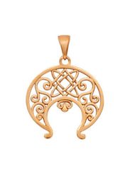 Лунница Лады подвеска из серебра с позолотой