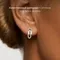 Серьги-пусеты Скрепка из серебра 925 пробы, фото 4