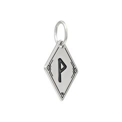 Подвеска Руна Вуньо - кулон из серебра 925