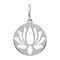 Подвеска Лотос в круге - кулон из серебра 925, вид спереди
