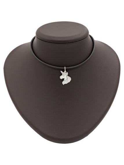 Единорог подвеска из серебра 925 пробы, на постаменте