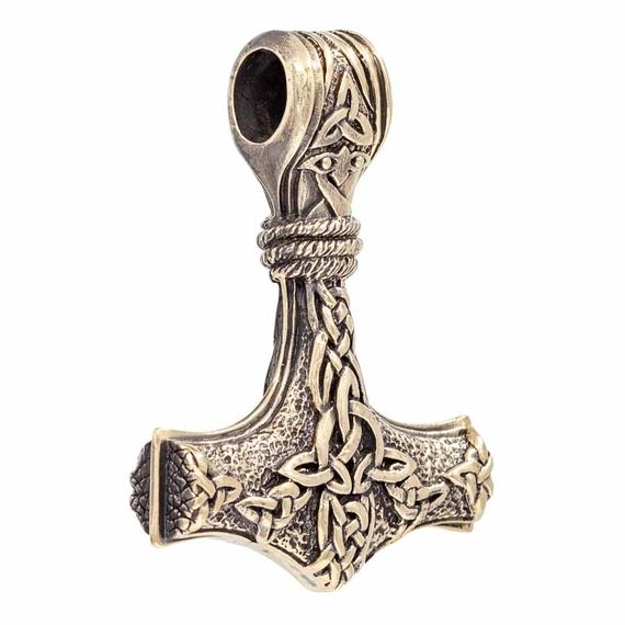 Молот Тора большой - подвеска из бронзы, вид 4