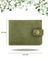 Фото функционального портмоне классического из зеленой кожи коала Инфографика Размеры