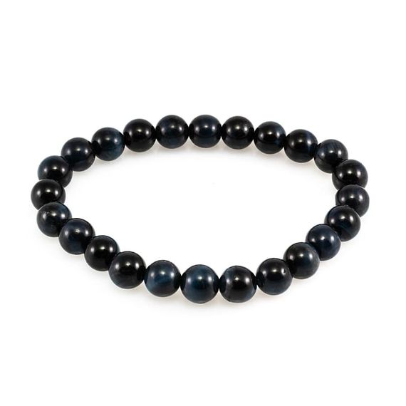 Изображение браслета из натуральных камней соколиного глаза.