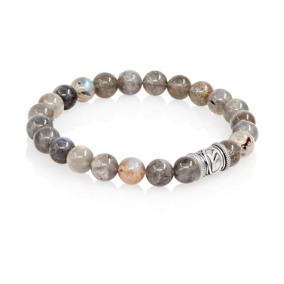 Браслет Денежный импульс из натурального лабрадора с руной Феху из серебра 925, вид 2