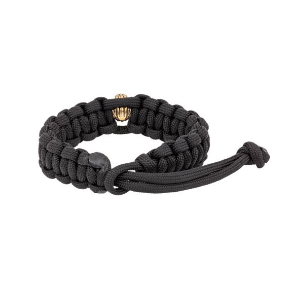 Браслет с шармом Лев из бронзы - чёрный паракорд, фото 3