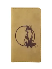 Кошелек высокий Лиса светло-коричневый нубук
