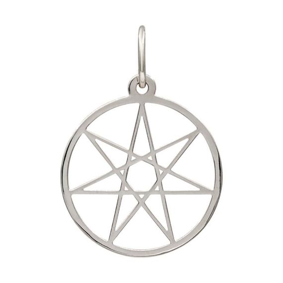 Звезда Магов - подвеска из серебра, вид спереди