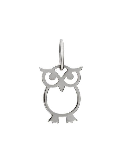Сова мини подвеска из серебра 925 пробы, вид сзади
