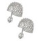 Серьги Сетка из серебра 925 пробы, вид 3