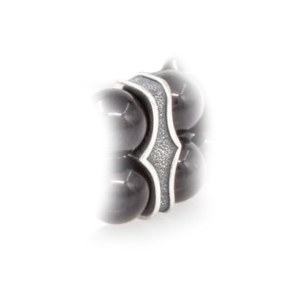 Шарм-разделитель двойной из мельхиора под бусины 6 мм, фото 1