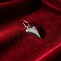 Сердце литое - подвеска на серьги из серебра 925 пробы