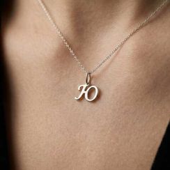 Подвеска в виде буквы Ю - кулон из серебра 925 пробы