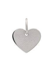 Сердце классическое подвеска из серебра