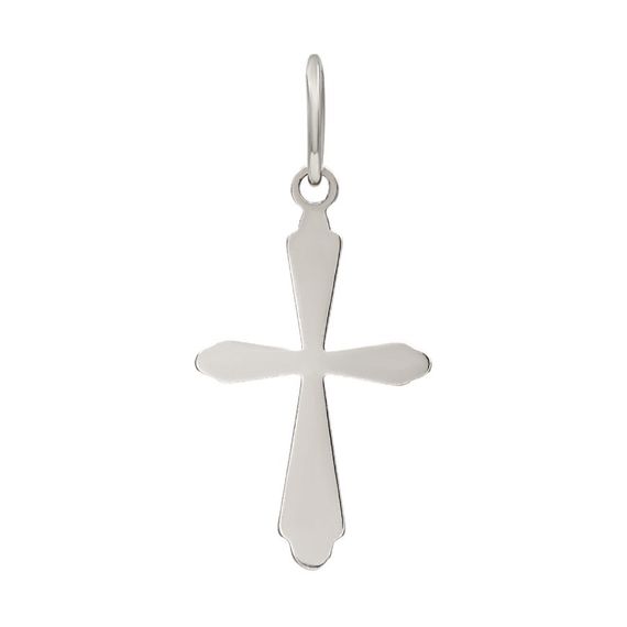 Крестик - подвеска из серебра, вид сзади