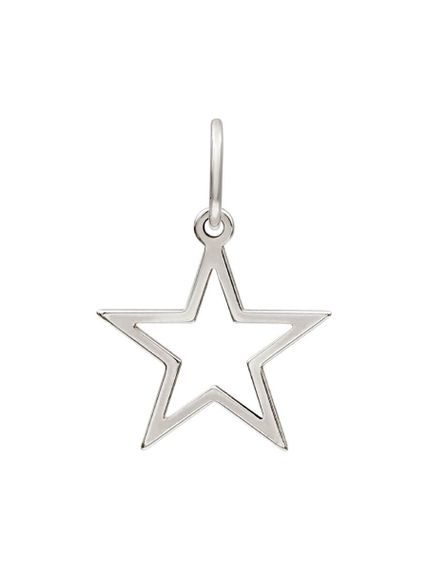 Звезда мини подвеска из серебра 925 пробы, вид сзади